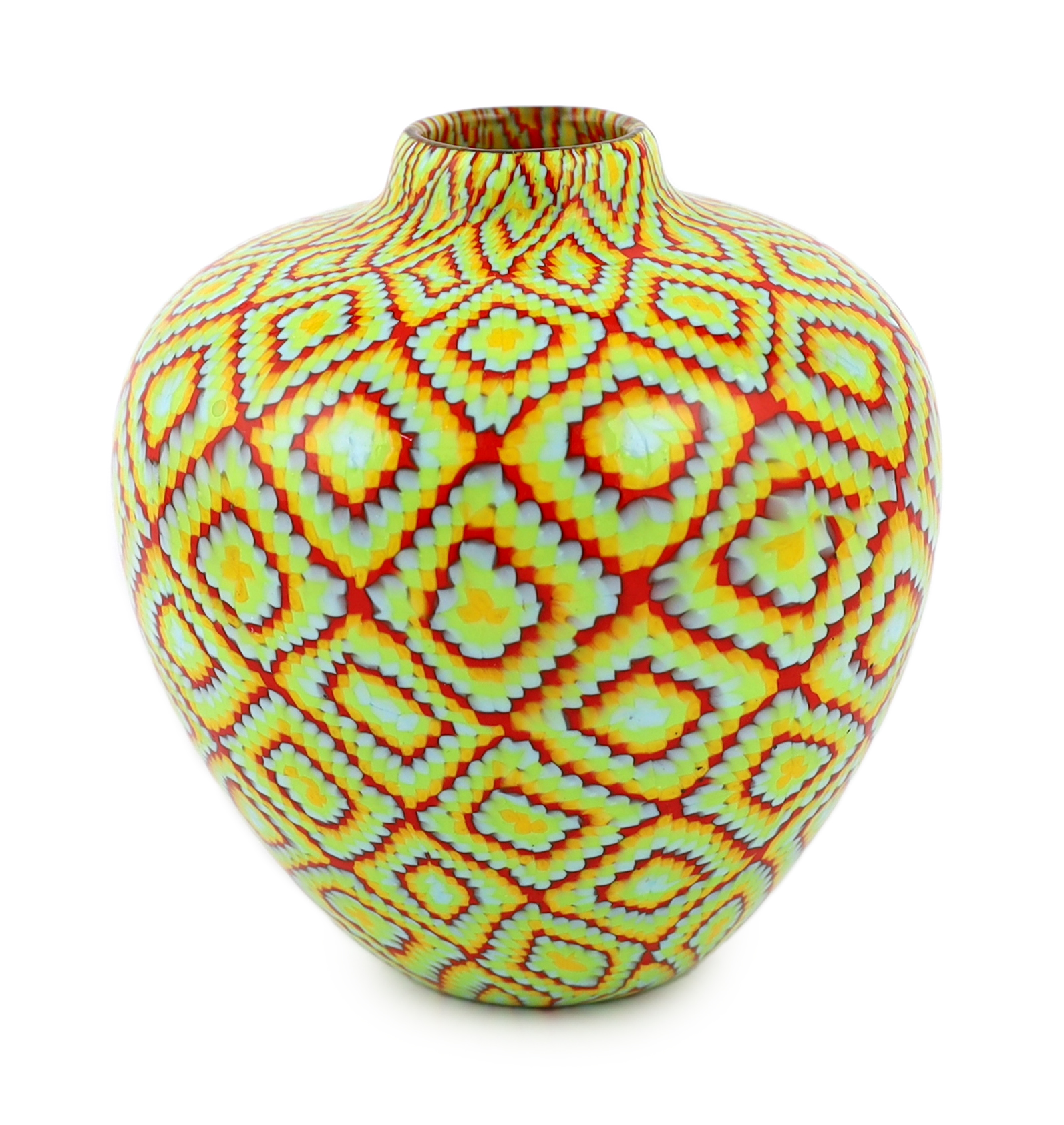 Vittorio Ferro (1932-2012), a Murano glass Murrine ovoid vase